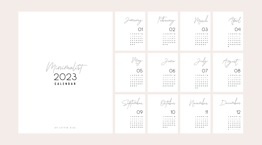 minimalist unique calendar designs