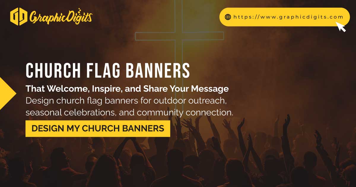 Church Flag Banners - Outdoor Church Banners