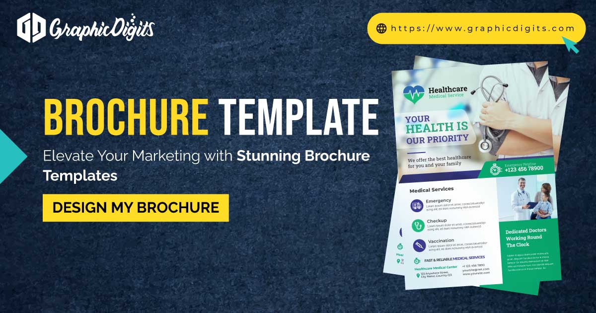 Brochure Template - Trifold Brochure - Bi Fold Brochure​